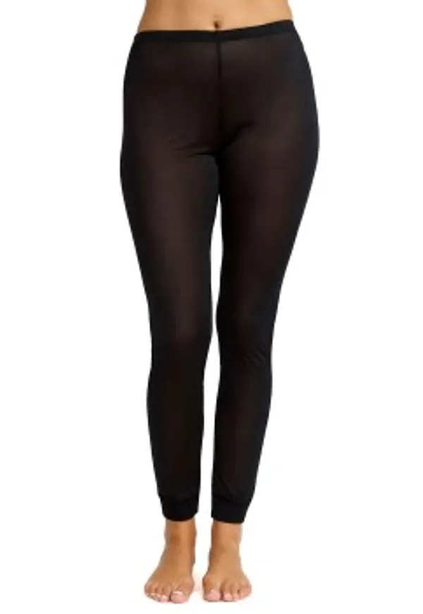 Damella Silk Leggings Svart silke Large Dam