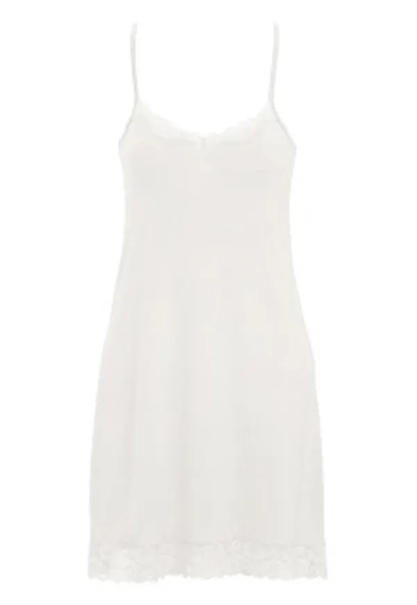 Damella Silk Nightdress Elfenben silke X-Small Dam