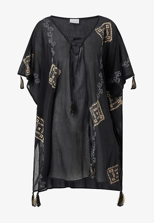 Damella - Strandtunika Cover-up - Svart
