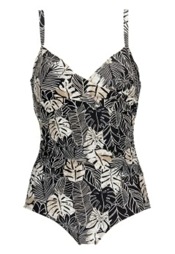 Damella Tara Swimsuit Pattern Svart Mönster 46 Dam
