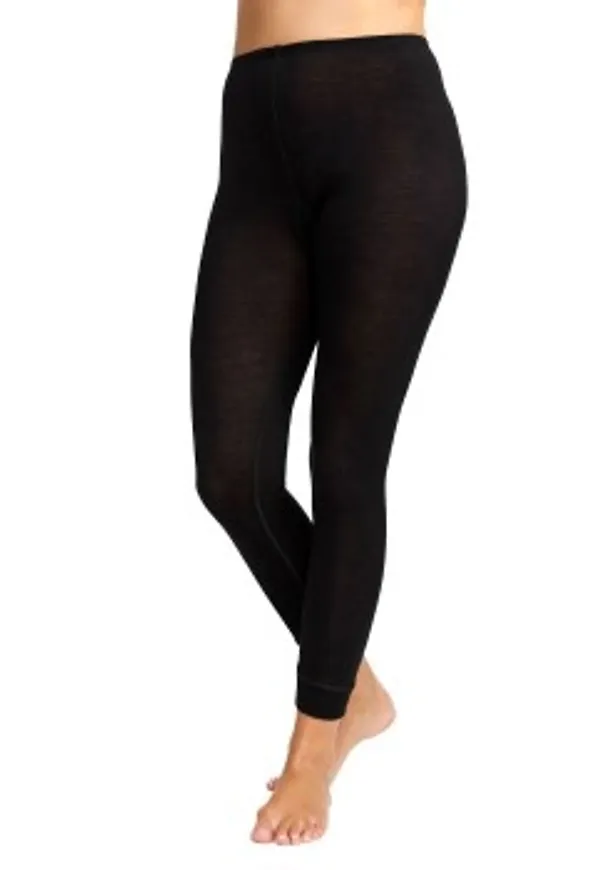 Damella Wool Leggings Svart merinoull XX-Large Dam
