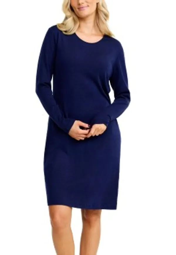 Damella Wool Long Sleeved Nightdress Marin merinoull X-Small Dam