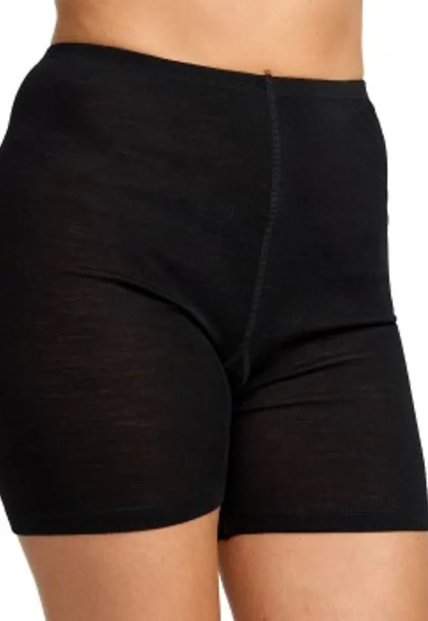Damella Wool Shorts Svart merinoull Small Dam