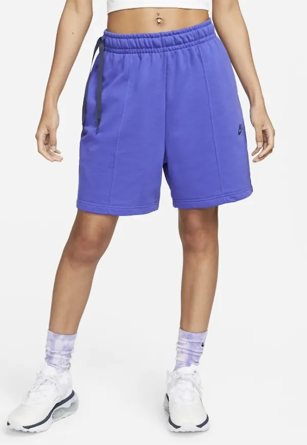 Dansshorts i fleece Nike Sportswear med hög midja för kvinnor - Blå