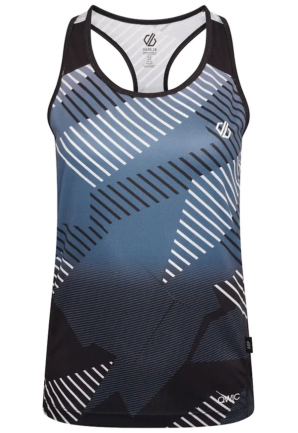 Dare 2b Womens/ladies Aep Prompt Empowered Print Lightweight Vest Sports, Träningslinne i storlek UK 12 och färg Svart