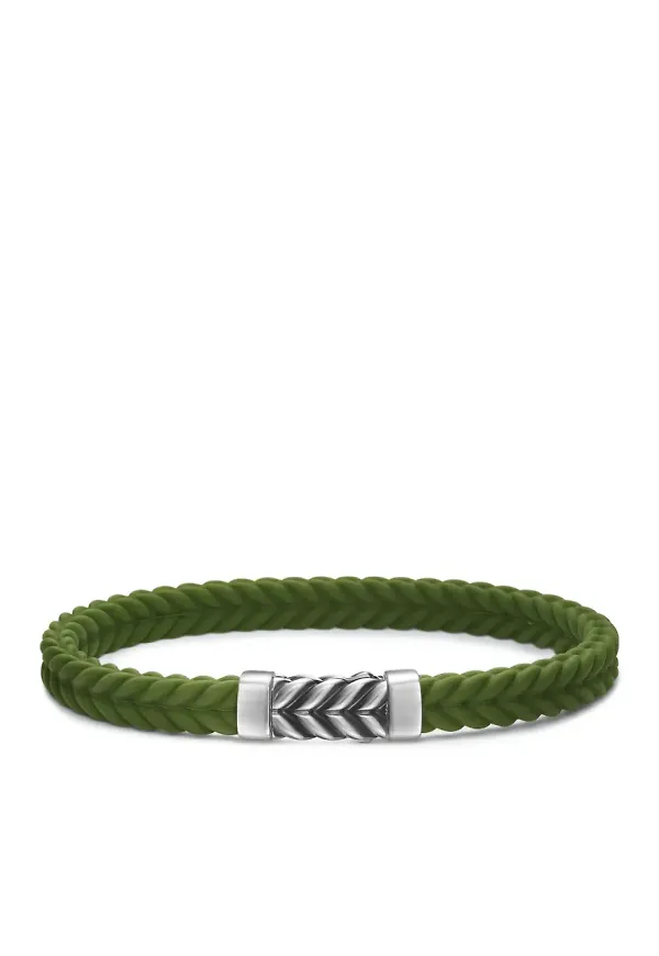 David Yurman Chevron armband i sterlingsilver (6 mm) - Silverfärgad