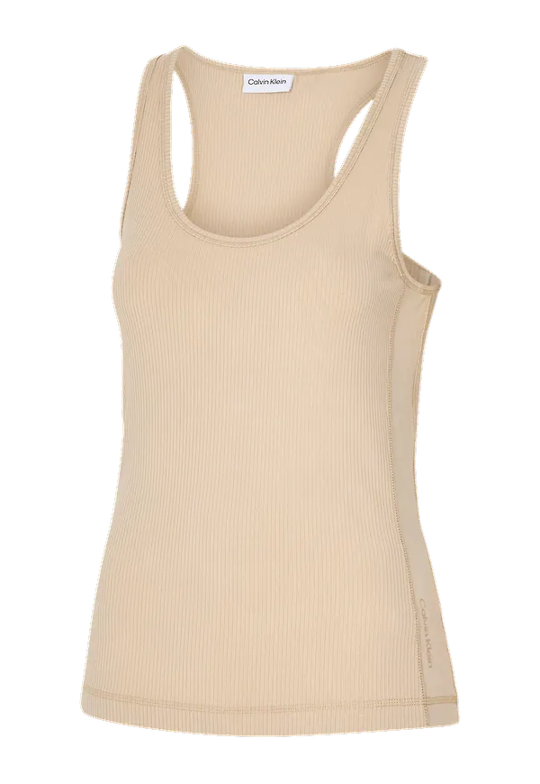 Calvin Klein - Linne Modal Rib Tank Top - Beige
