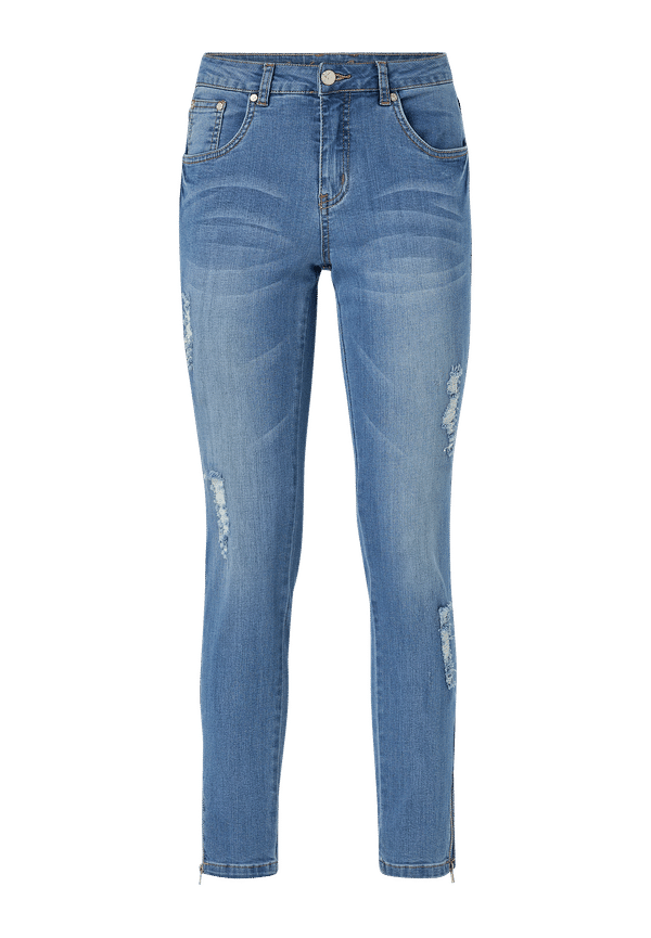 Culture - Jeans cuSheila MW Distressed Jeans - BlÃ¥