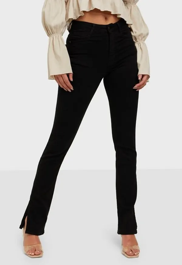 Gina Tricot Molly slit jeans High waisted jeans Black