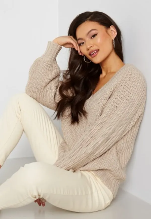 Object Collectors Item Jamalia L/S Knit Pullover Silver Gray S