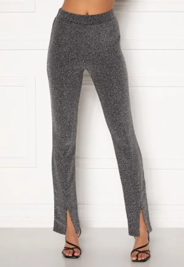 BUBBLEROOM Bonita sparkling slit leggings Black / Silver L