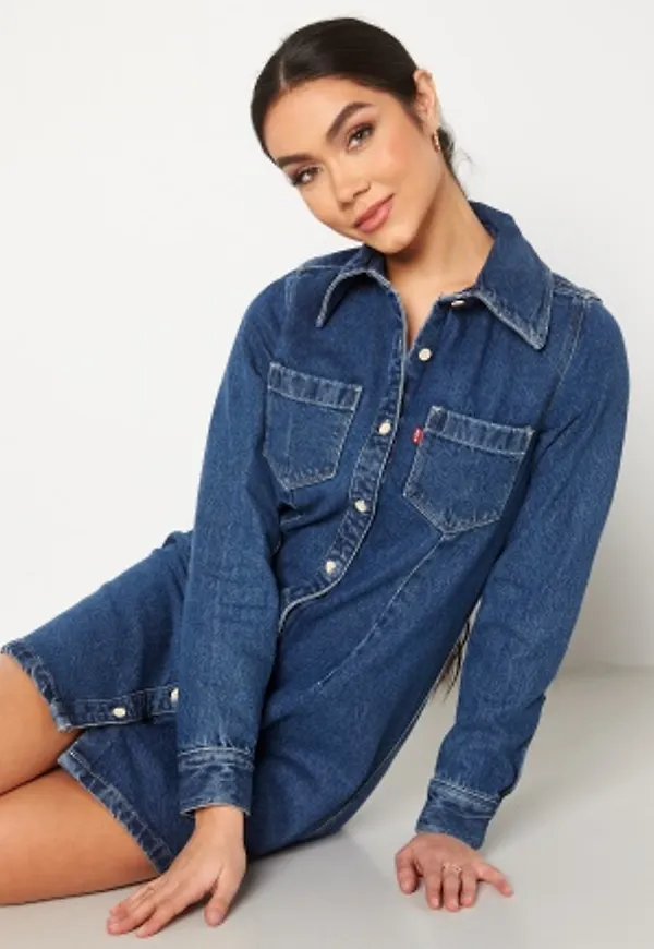 LEVI'S Sabine Mini Dress 0000 Mid Marble M