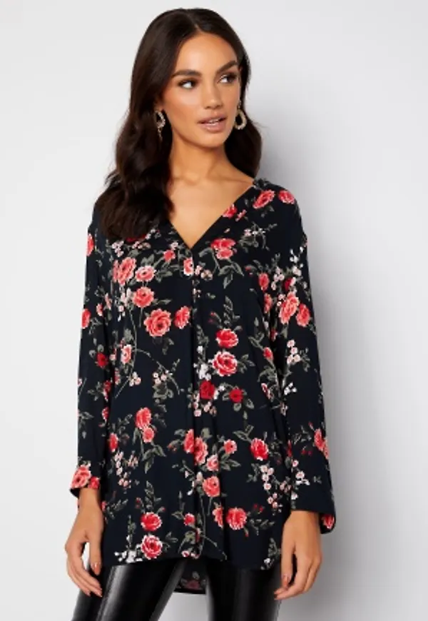 Happy Holly Emily woven tunic Black / Patterned 40/42