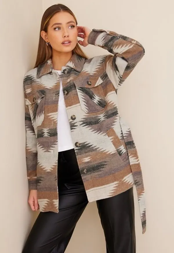 Only Onlfrida Belt Shacket Cc Otw skjortjackor