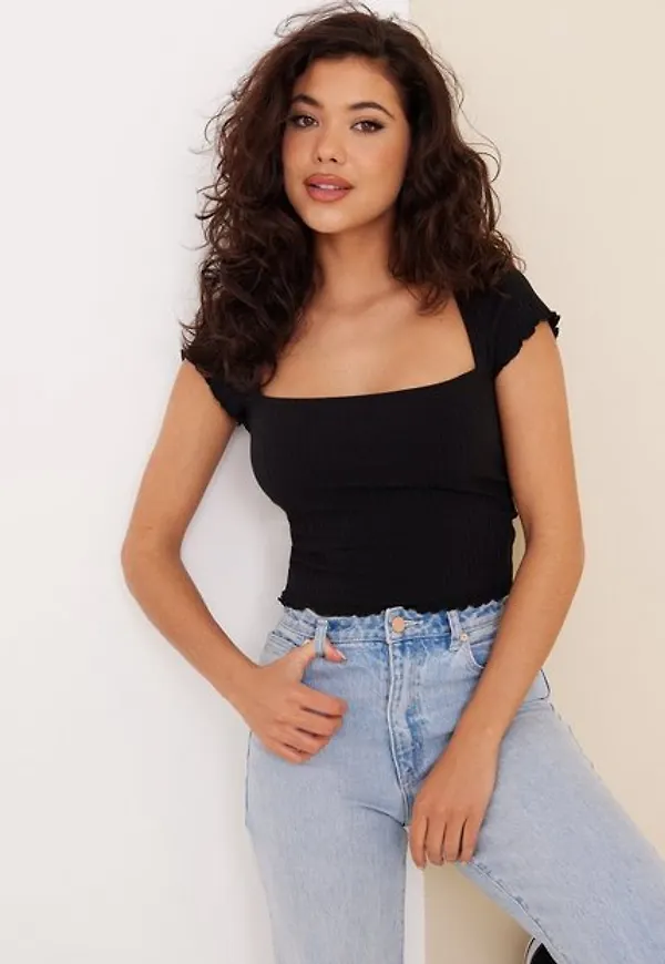 NLY Trend Lovely Top T-shirts Svart