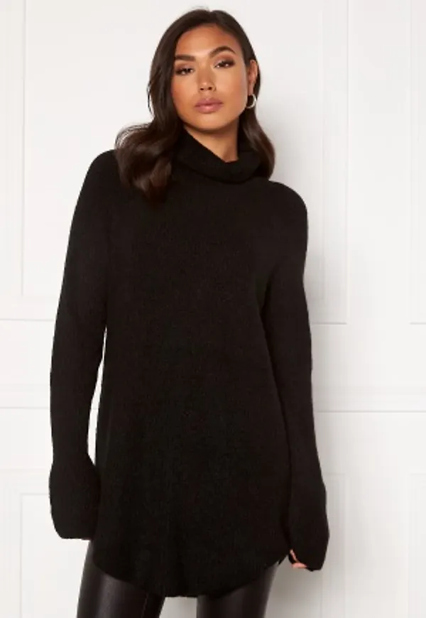 Pieces Ellen LS Long Knit Black XL