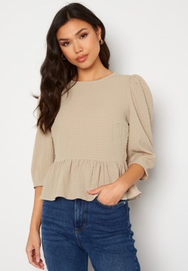 ONLY Dani Frill Ditsy Top Tofu M