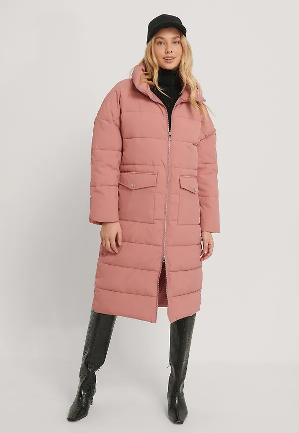 NA-KD Vadderad Jacka Med Stora Fickor - Pink