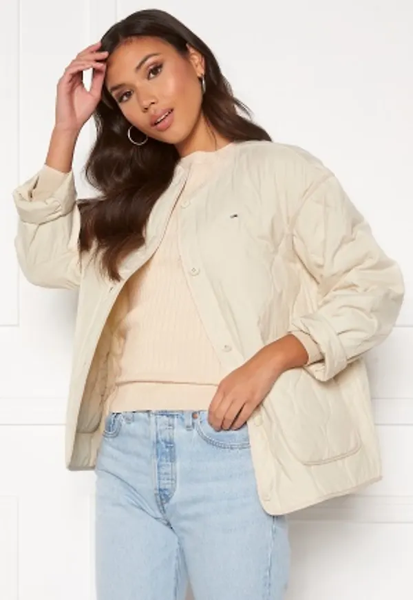 TOMMY JEANS Quilted Liner Jacket AA8 Sugarcane XS