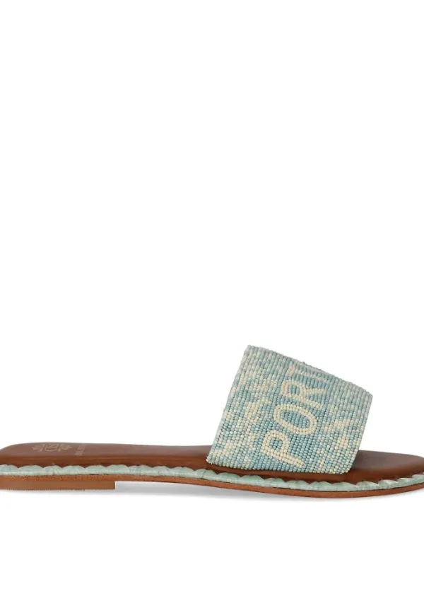 De Siena Flat Sandals Blå, Dam