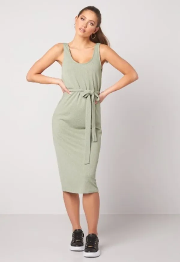 BUBBLEROOM Jaden fine knitted dress Dusty green S