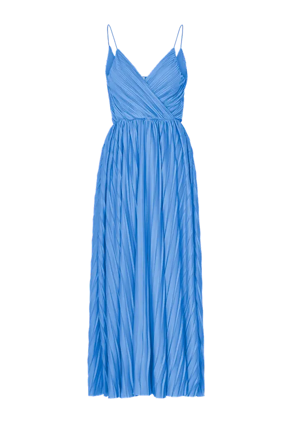 Only - Maxiklänning onlElema S/L Maxi Wrap Dress - Blå