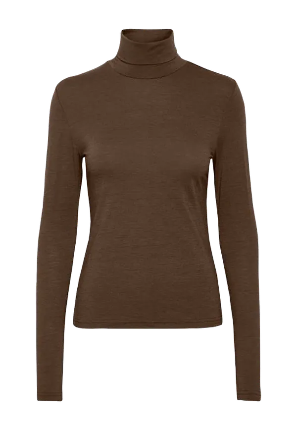 Gestuz - Polotopp SividaGZ Wool Rollneck - Brun