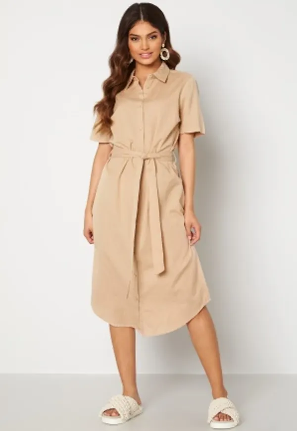 Happy Holly Reese shirt dress Light beige 48/50