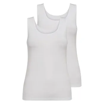 Decoy 2P Wide Strap Bamboo Top Vit 3XL Dam