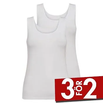 Decoy 2P Wide Strap Bamboo Top Vit 3XL Dam
