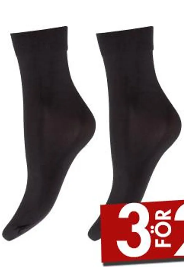 Decoy Strumpor 2P Micro 60 Den Ankle Sock Svart polyamid One Size Dam
