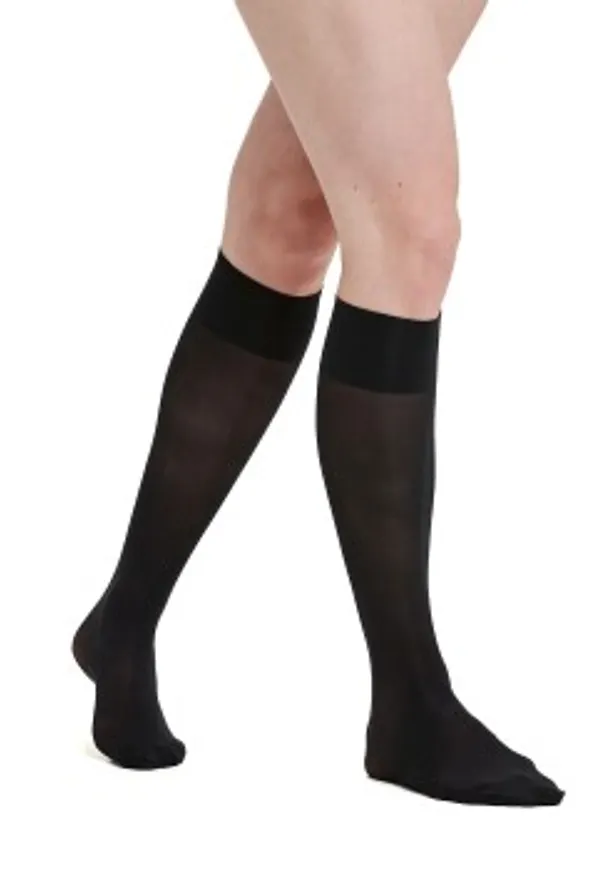 Decoy Strumpor 2P Perfect Fit 30 DEN Knee-high Socks Svart One Size Dam
