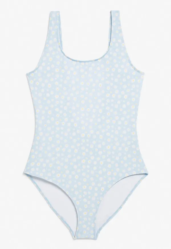 Deep back swimsuit - Blue