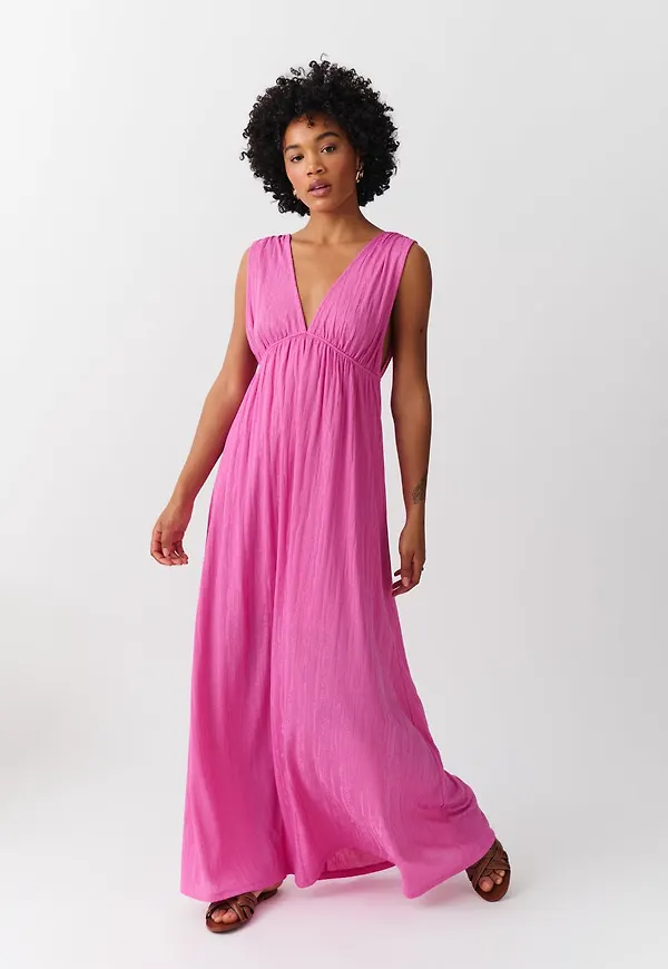 Deep v maxi dress