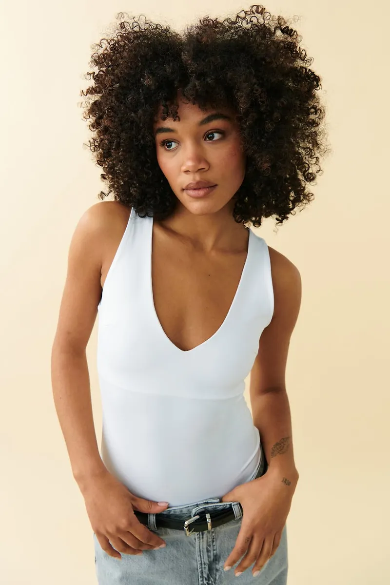 Deep v neck micro body