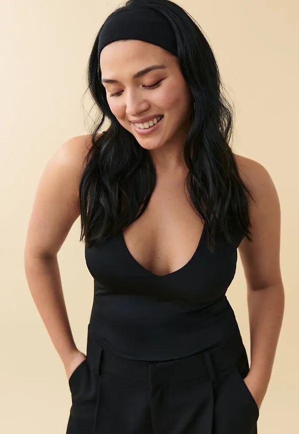 Deep v neck micro body