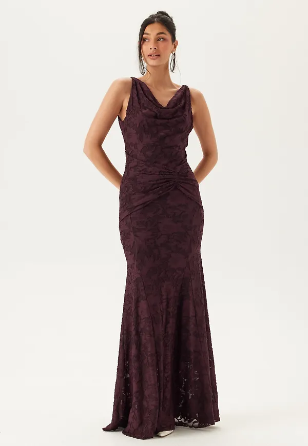 Deep Waterfall Mermaid Gown