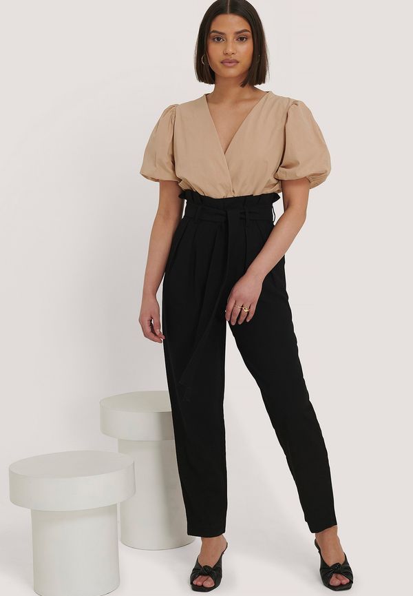 Taraneh x NA-KD Byxor Med Knytning I Midjan - Black