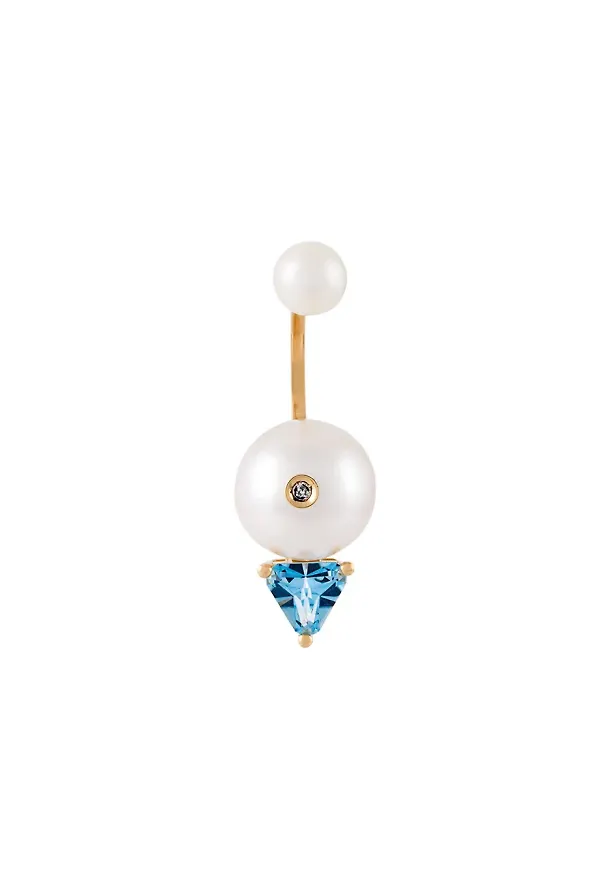 Delfina Delettrez Trillion' diamond earring - Vit