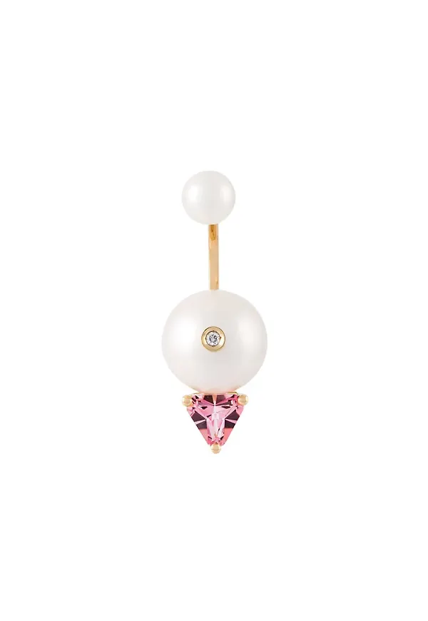 Delfina Delettrez Trillion' diamond earring - Vit