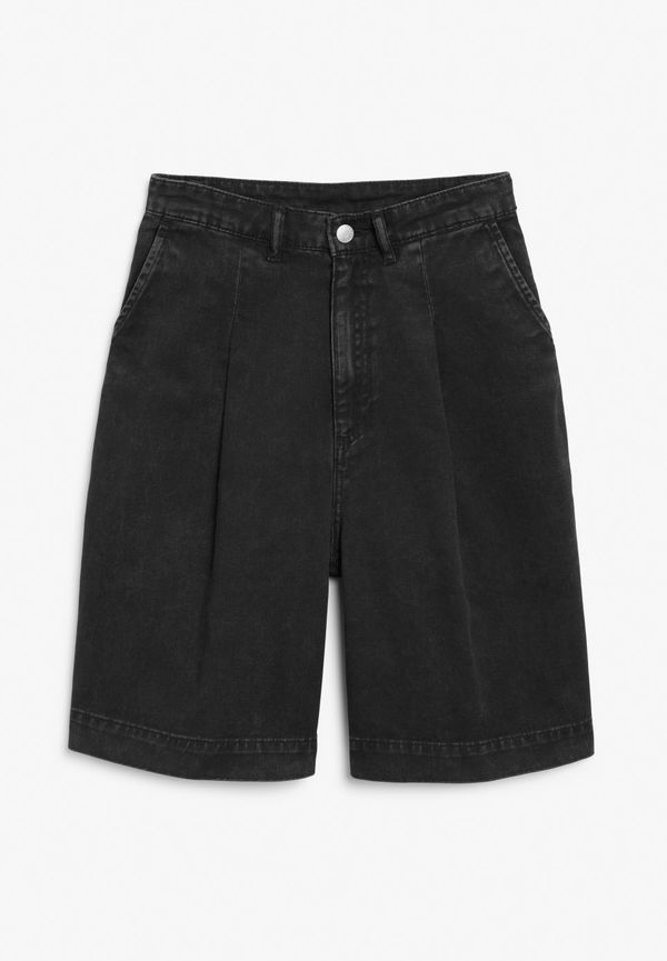 Denim bermuda shorts - Black