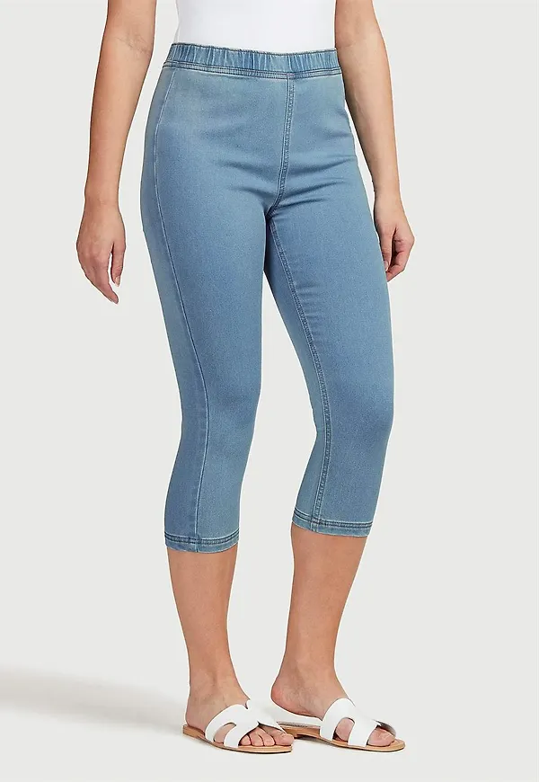 Denim caprileggings