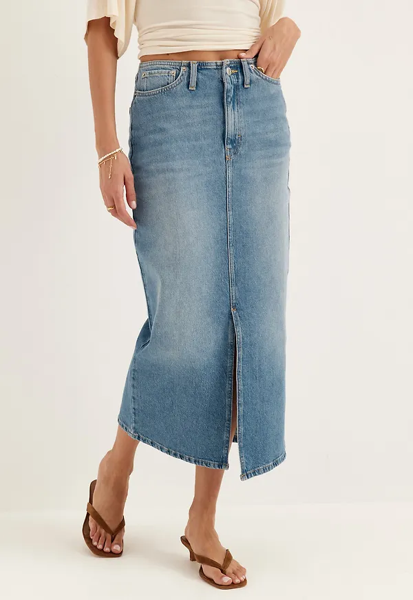 Denim Midi Skirt