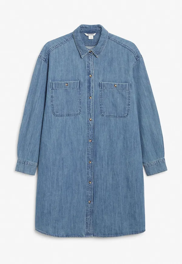 Denim shirt dress - Blue