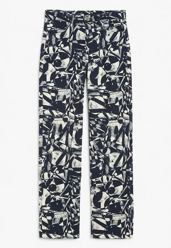 Denim style trousers - Yellow
