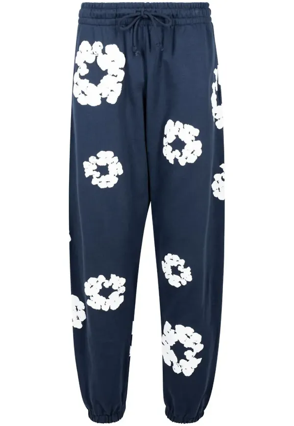 Denim Tears mönstrade sweatpants - Blå