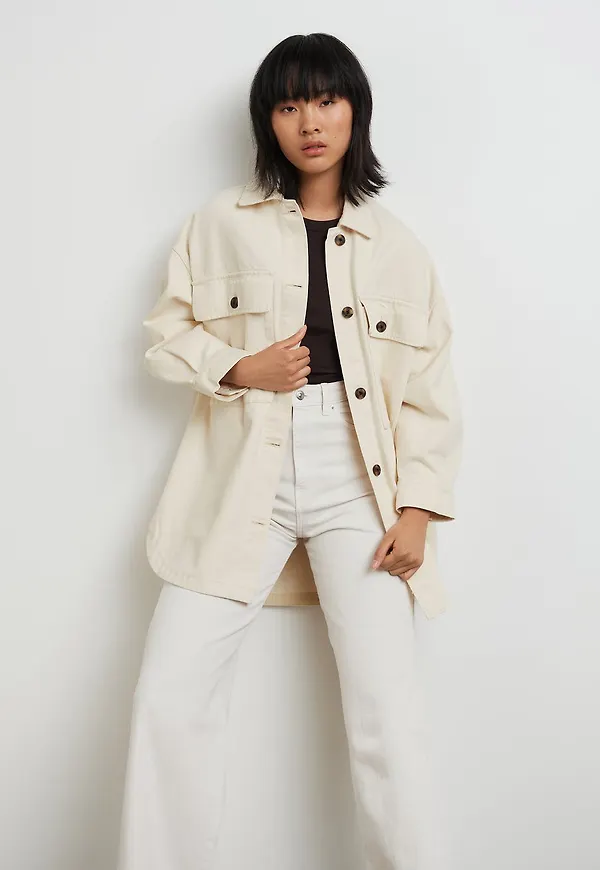 Denim twill overshirt