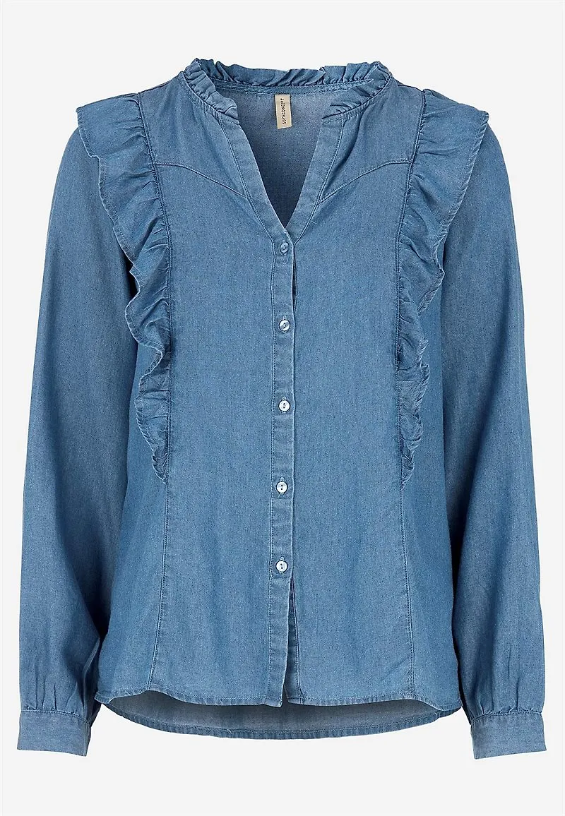 Denimblus i lyocell