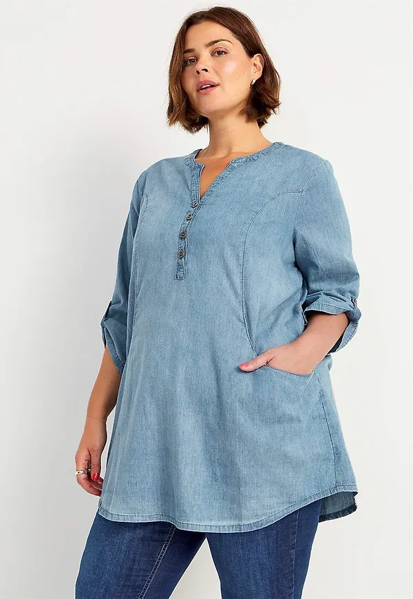 Denimtunika med fickor