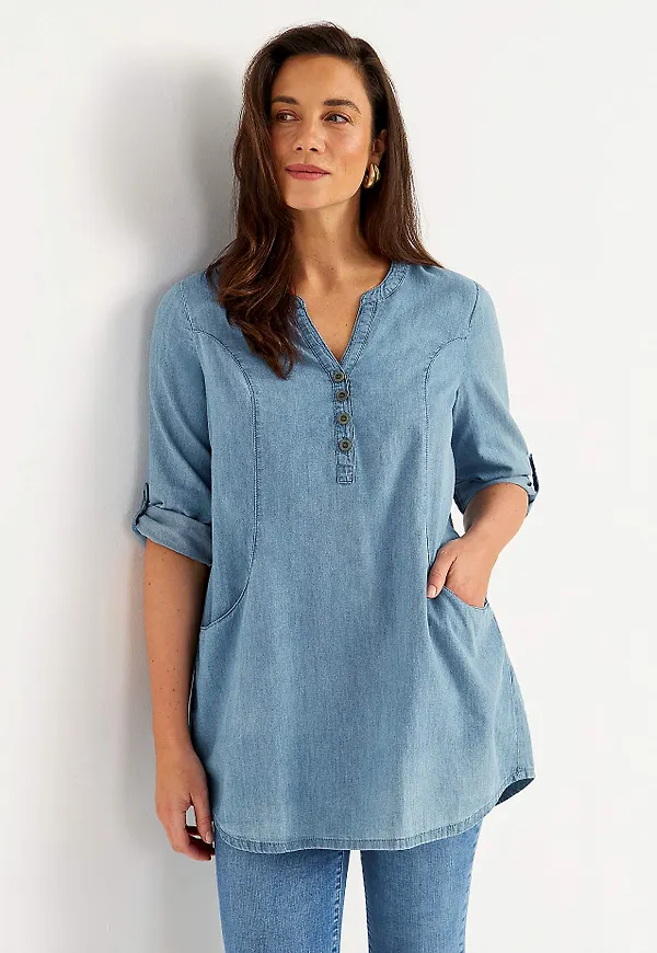 Denimtunika med fickor